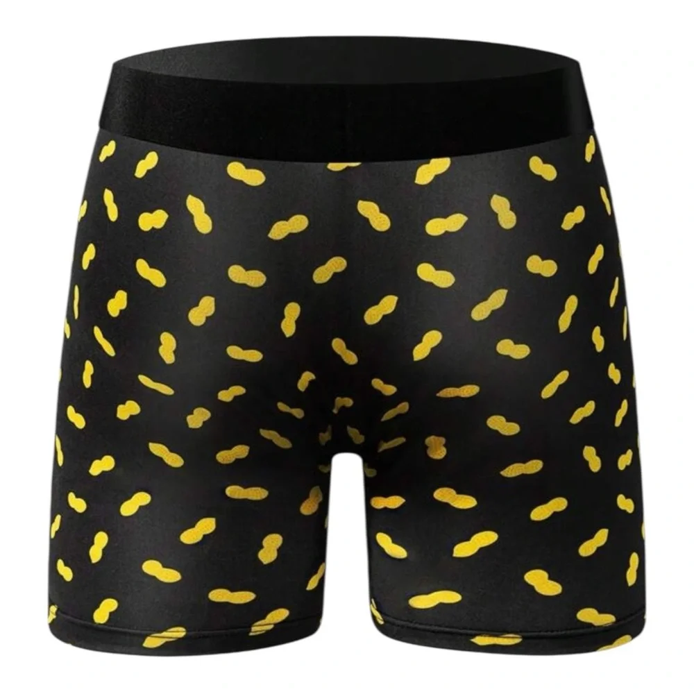 🪷 “Contains Nuts” Black & Yellow Men’s Boxer Briefs